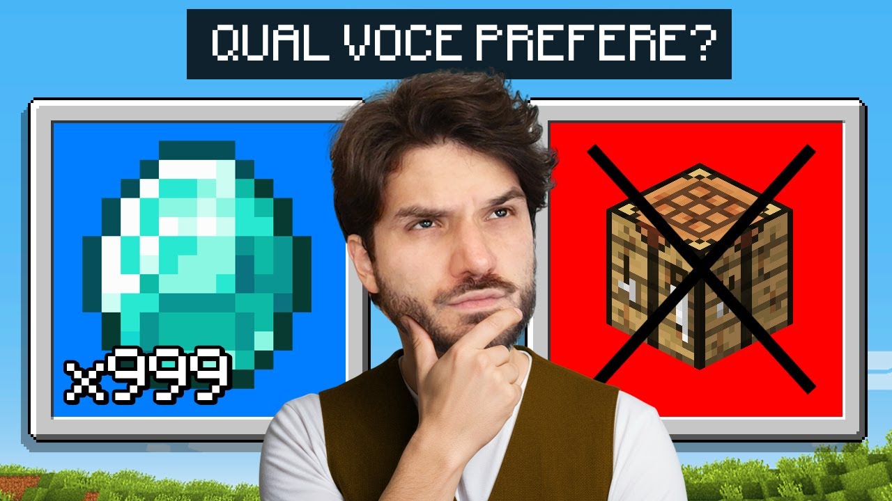 MINECRAFT MAS A CADA 3 MINUTOS EU SOU OBRIGADO A ESCOLHER ALGO QUE VAI ME FERRAR!