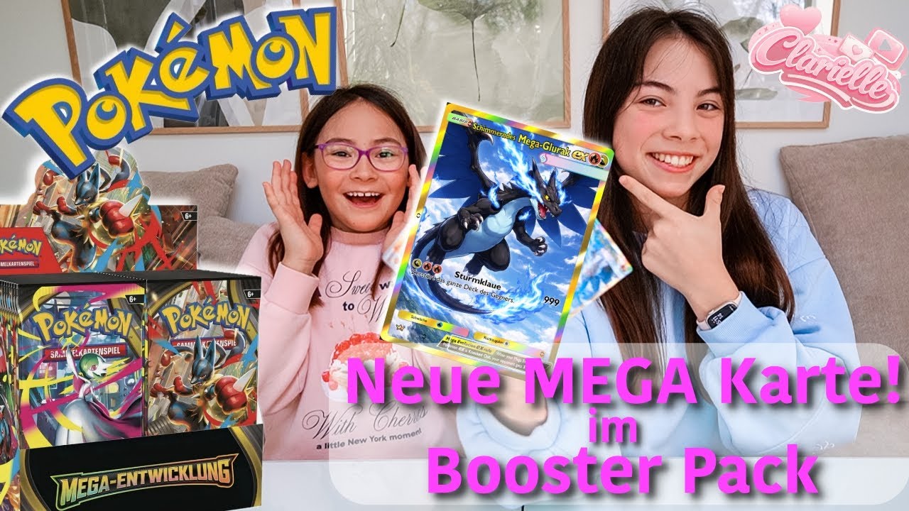 Pokemon Booster Pack Opening | Neue MEGA Glurak Karte | Clarielle