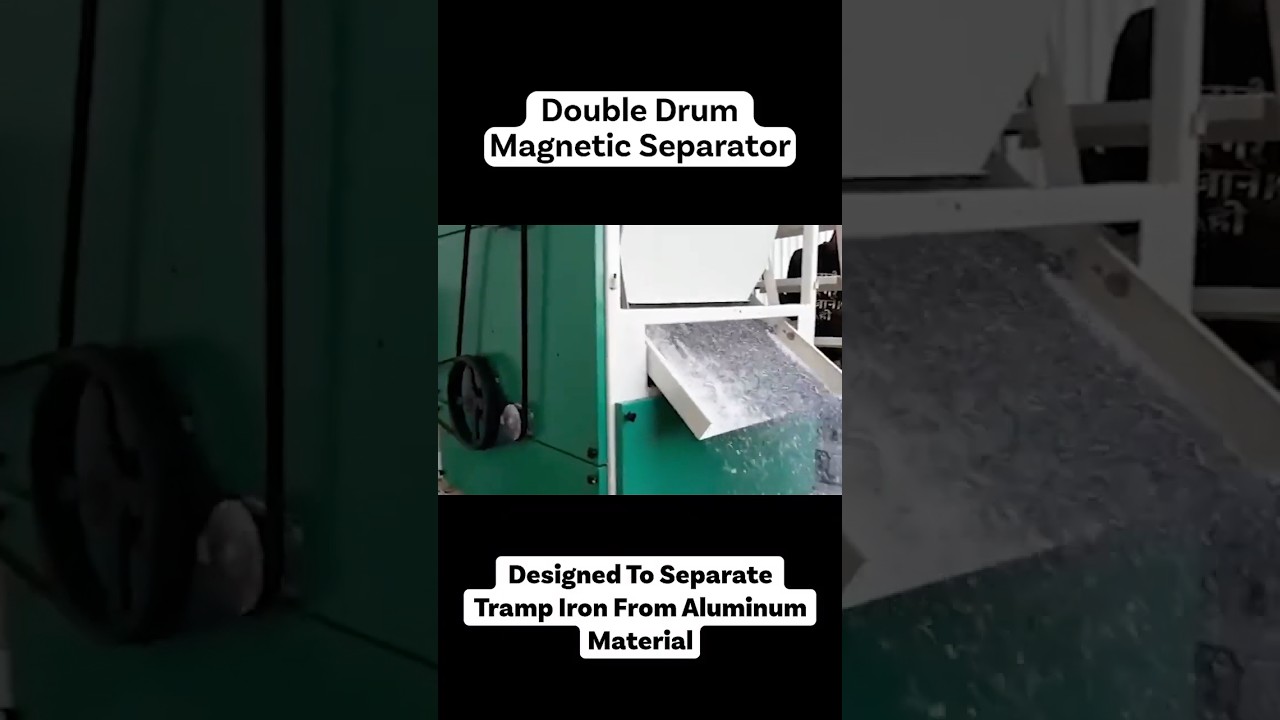 How Double Drum Magnetic Separator Works? | Separate Tramp Iron From Aluminium Material