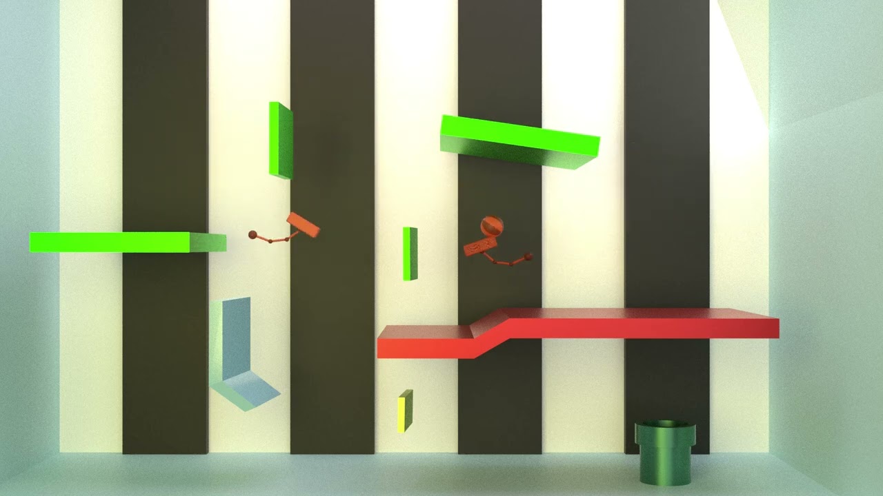 Double Pendulum With Ball | Realistic 3D Physics Animation Showcase