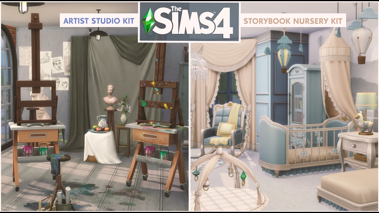 Artist Studio & Storybook Nursery kit REVIEW | THE SIMS 4 | Stop Motion