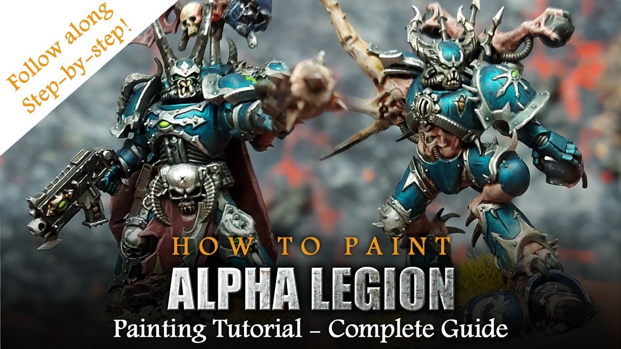 How to Paint Alpha Legion Chaos Space Marines Warhammer 40K Painting Tutorial