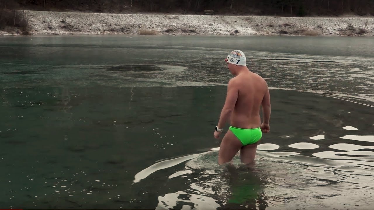 Baignade hivernale dans un lac à 0°C !