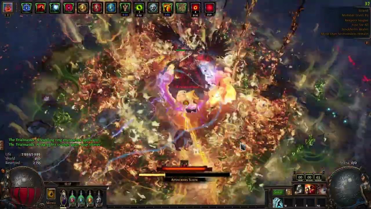 PoE 3.27 Keepers - 100% AFK to lvl 100 Ultimatum CWS Gladiator - Grueling Gauntlet