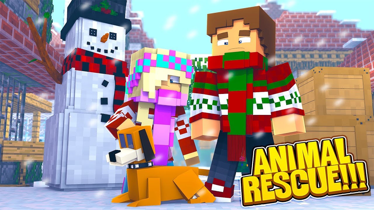 Minecraft LEAH RESCUES A HOMELESS PUPPY!!! w/ LITTLE DONNY