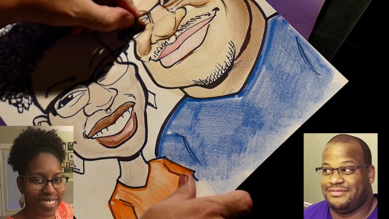 HOW TO DRAW CARICATURES - Color Stick Color Demo - Ethnic Skin Types