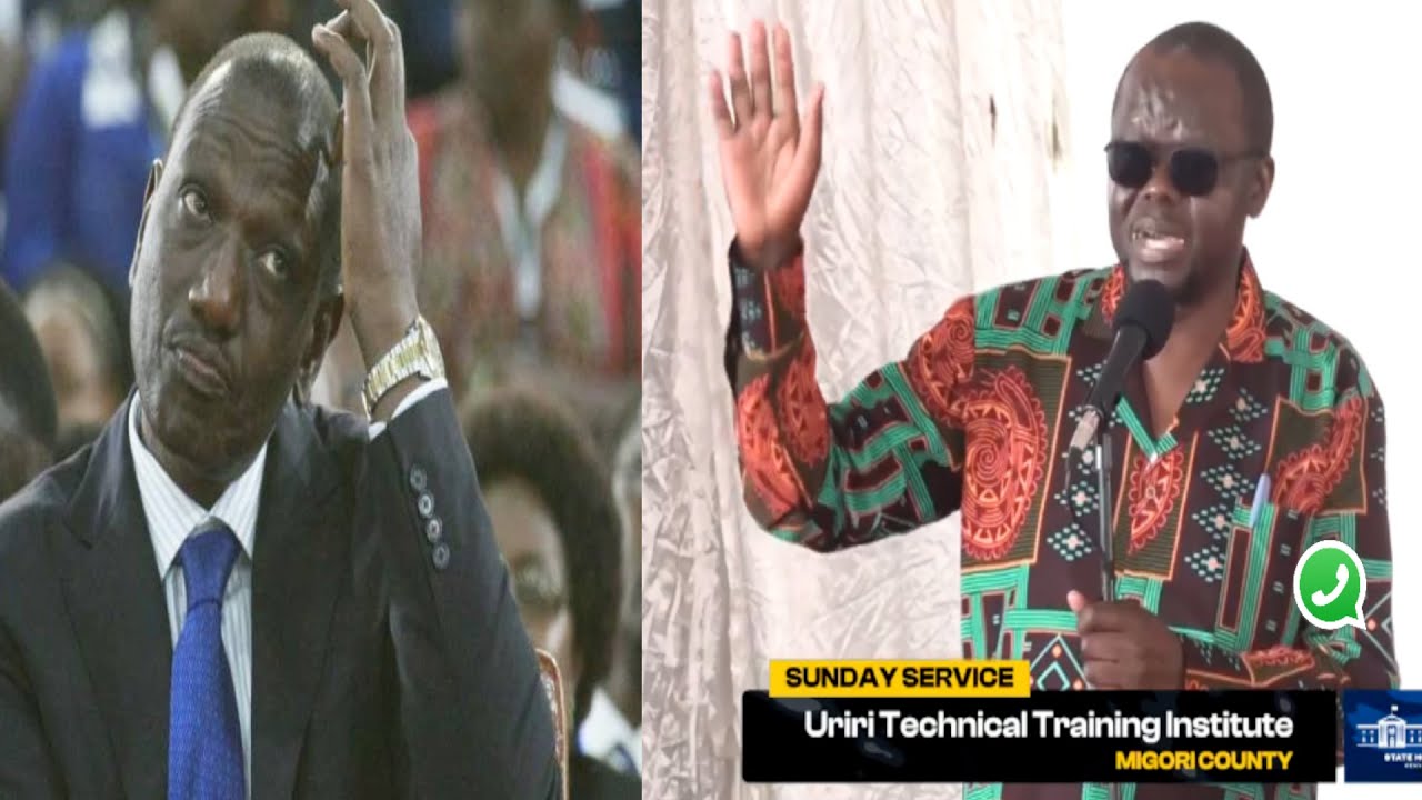 Watch Ruto's reaction after Raila man Gov. Ochilo Ayacko lectured him like a child in Migori Church