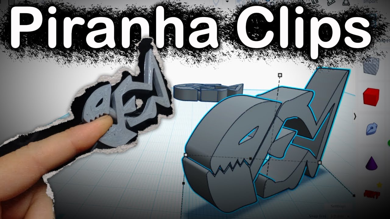 Урок по Tinkercad: Piranha Clips! (3D-моделирование)
