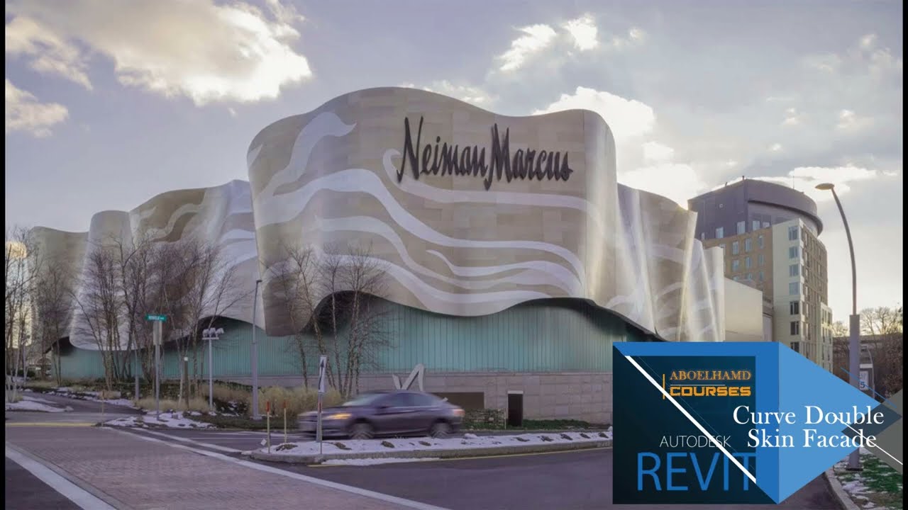 Curved Double Skin Facade - massing in Revit