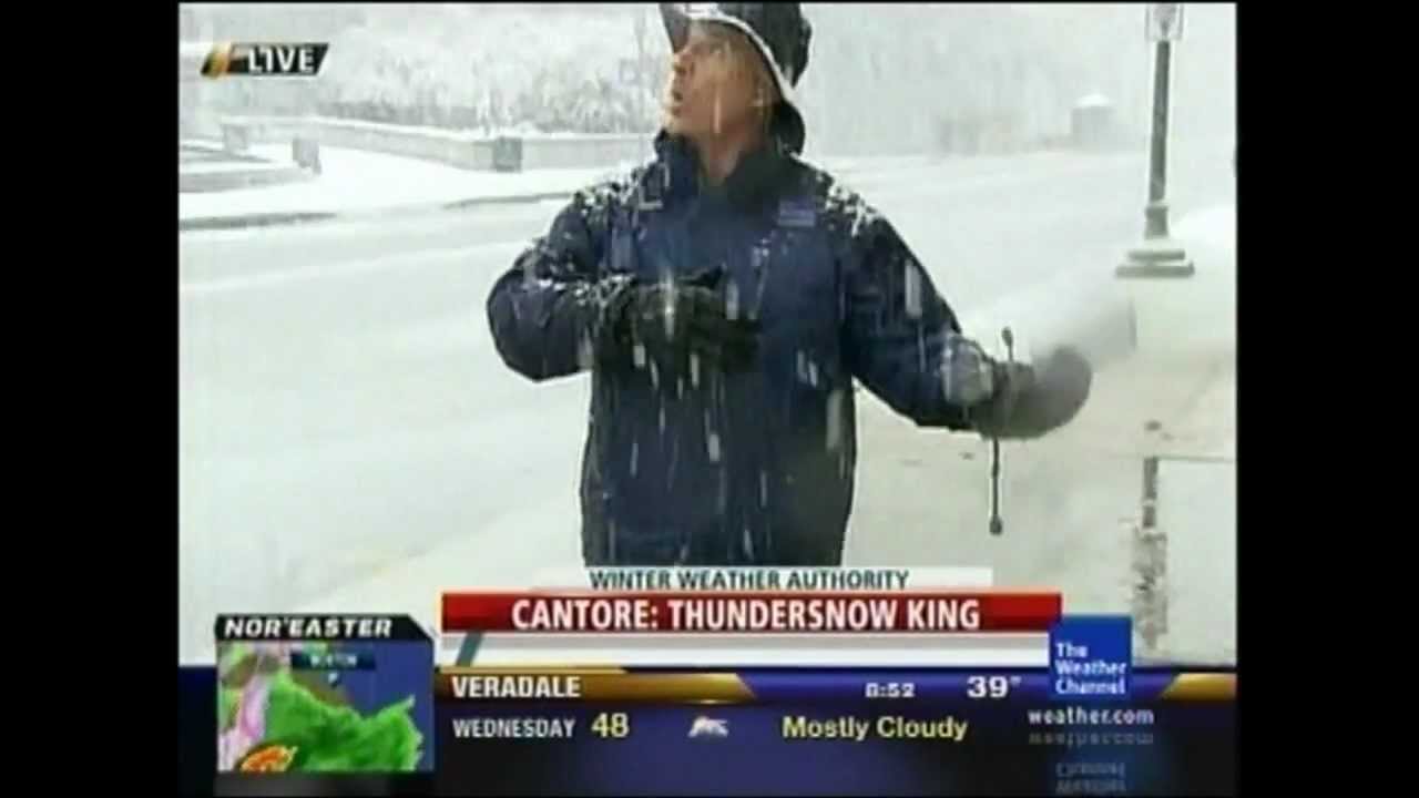Jim Cantore gets thundersnowed- October 29, 2011