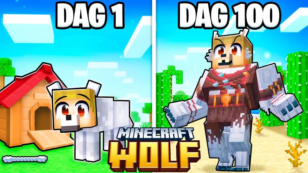 100 DAGEN Overleven Als WOLF In Minecraft!