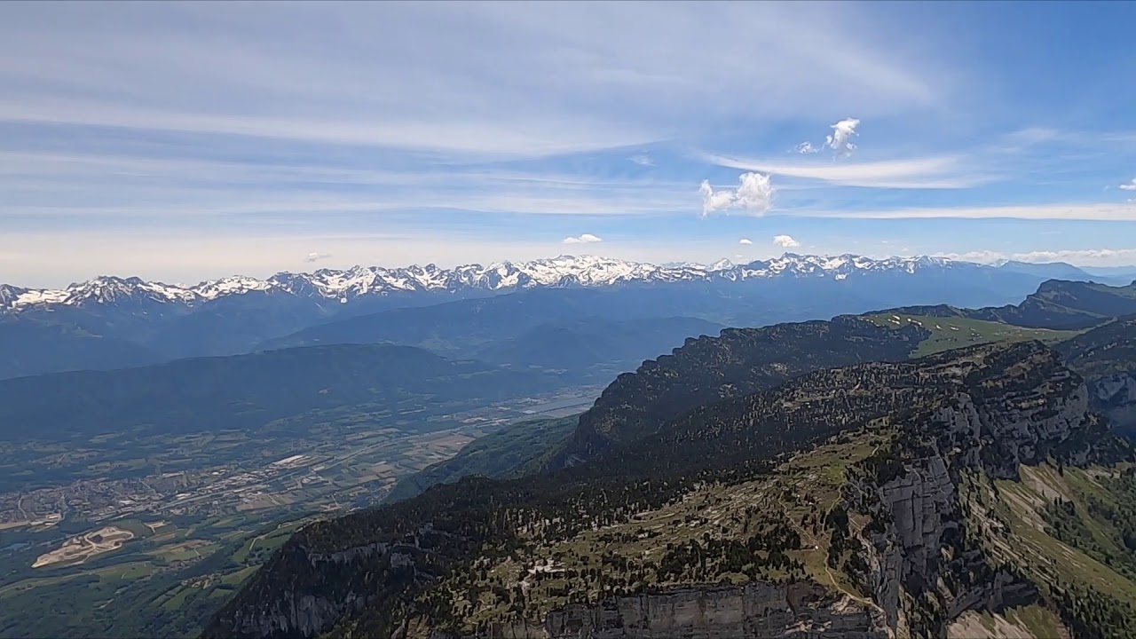 Parapente - Dent de Crolles  vers le Col du Granier retour à  St Hilaire du Touvet et Lumbin