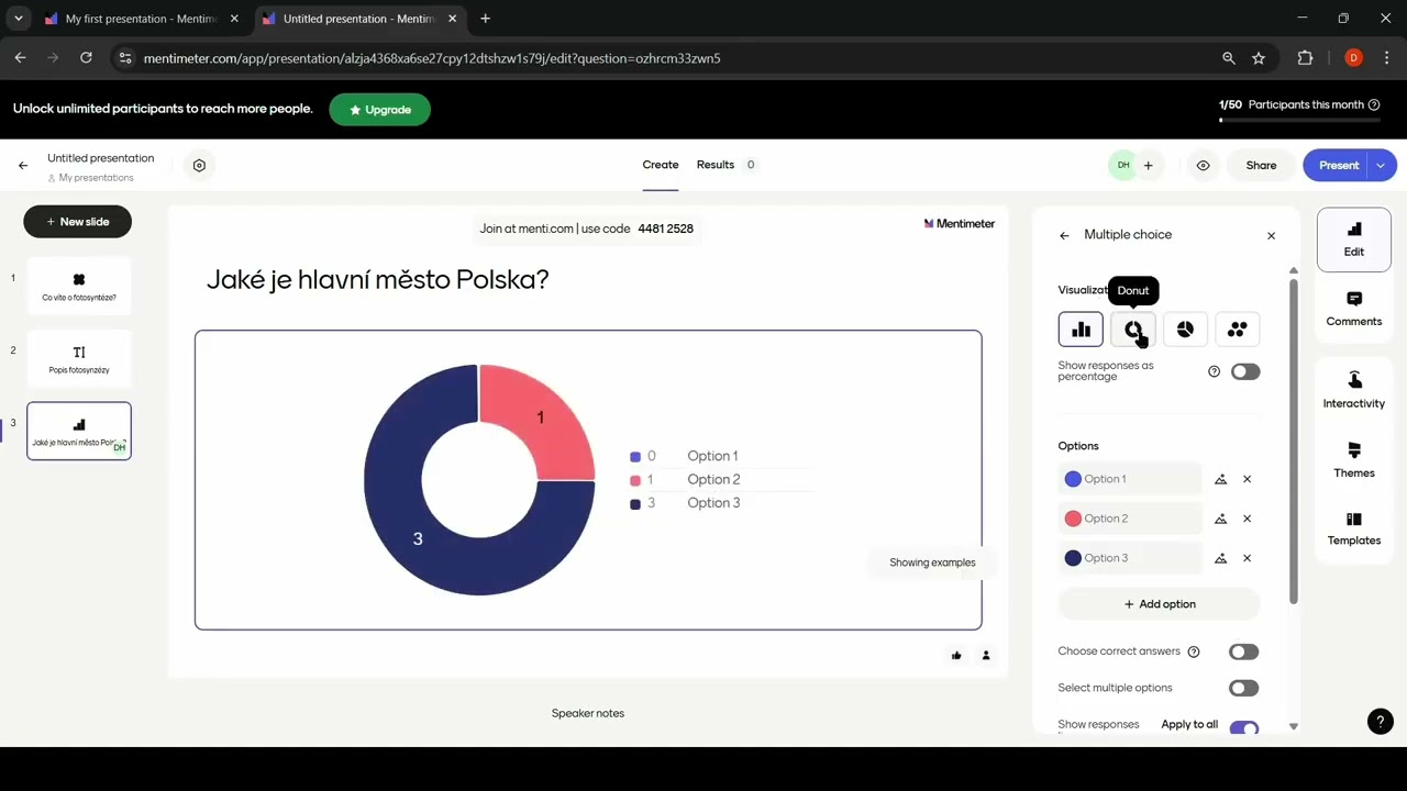 Mentimeter tutorial - základní práce s nástrojem