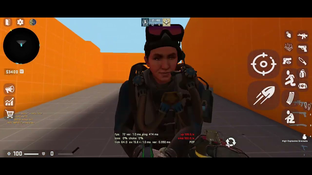 CS:MOS MULTIPLAYER DUST 2 FPS CT PLAYER 