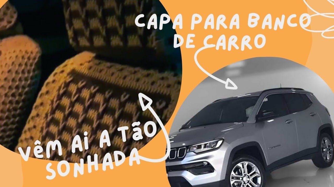 💥 Como fazer uma linda capa para banco de carro de crochê, 1/2 #passoapasso #crochet