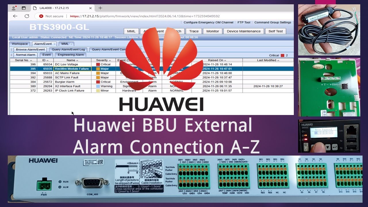 Huawei BBU External Alarm Connection || হুয়াওয়ে অ্যালার্ম কানেকশন 