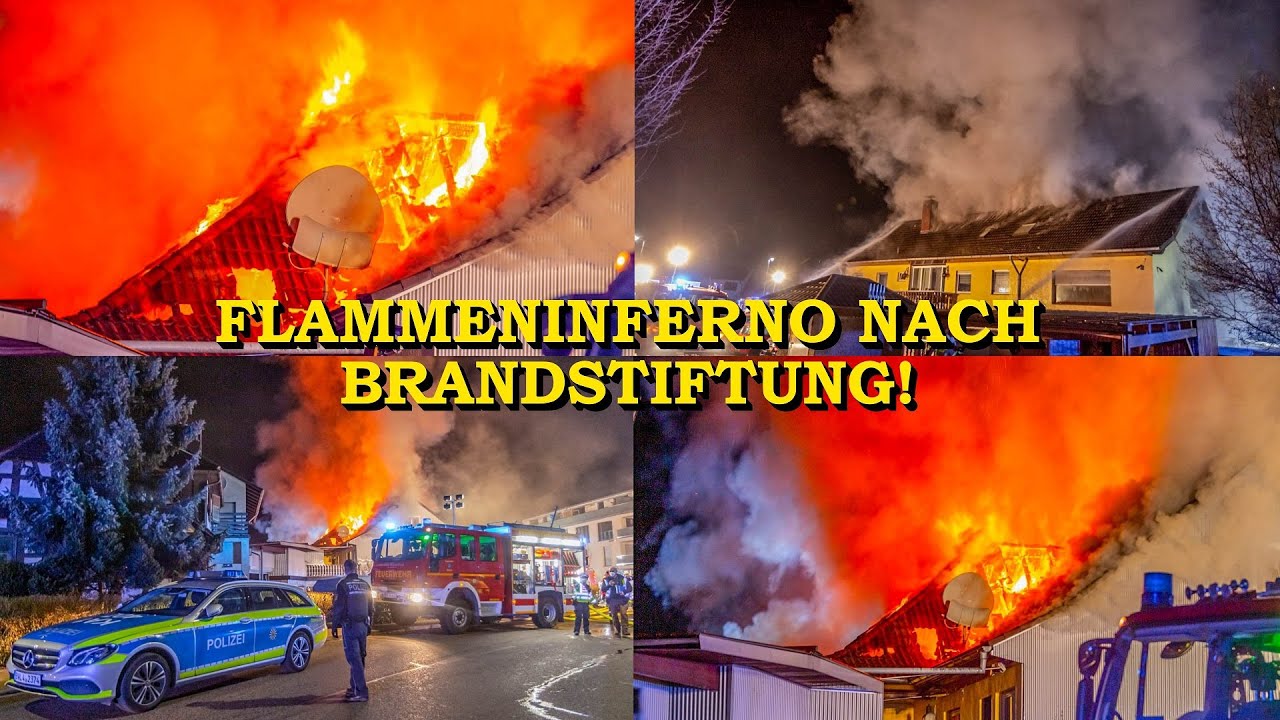 [Nächtliches Flammeninferno nach Brandstiftung] Senior wird verhaftet | Explosionsgefahr | Feuerwehr
