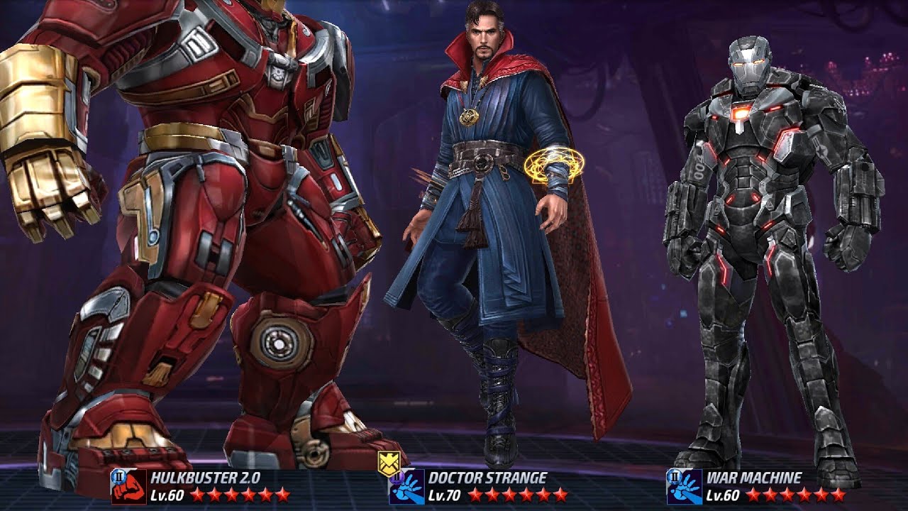 Building Hulkbuster, War Machine & Doctor Strange with Infinity war Uniforms - Marvel Future Fight