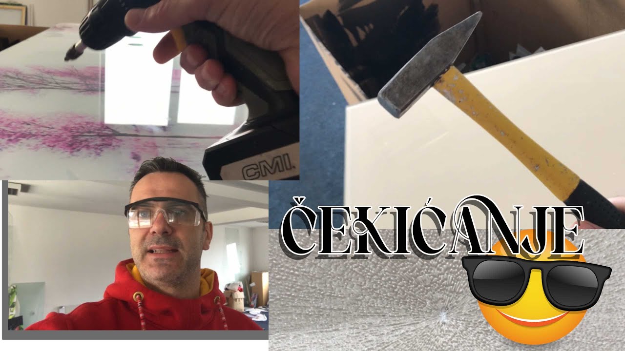 Kaljeno staklo TEST primitivno i brutalno testiranje cvrstoce! Cekic,palica,metalne cijevi i jos&hellip;