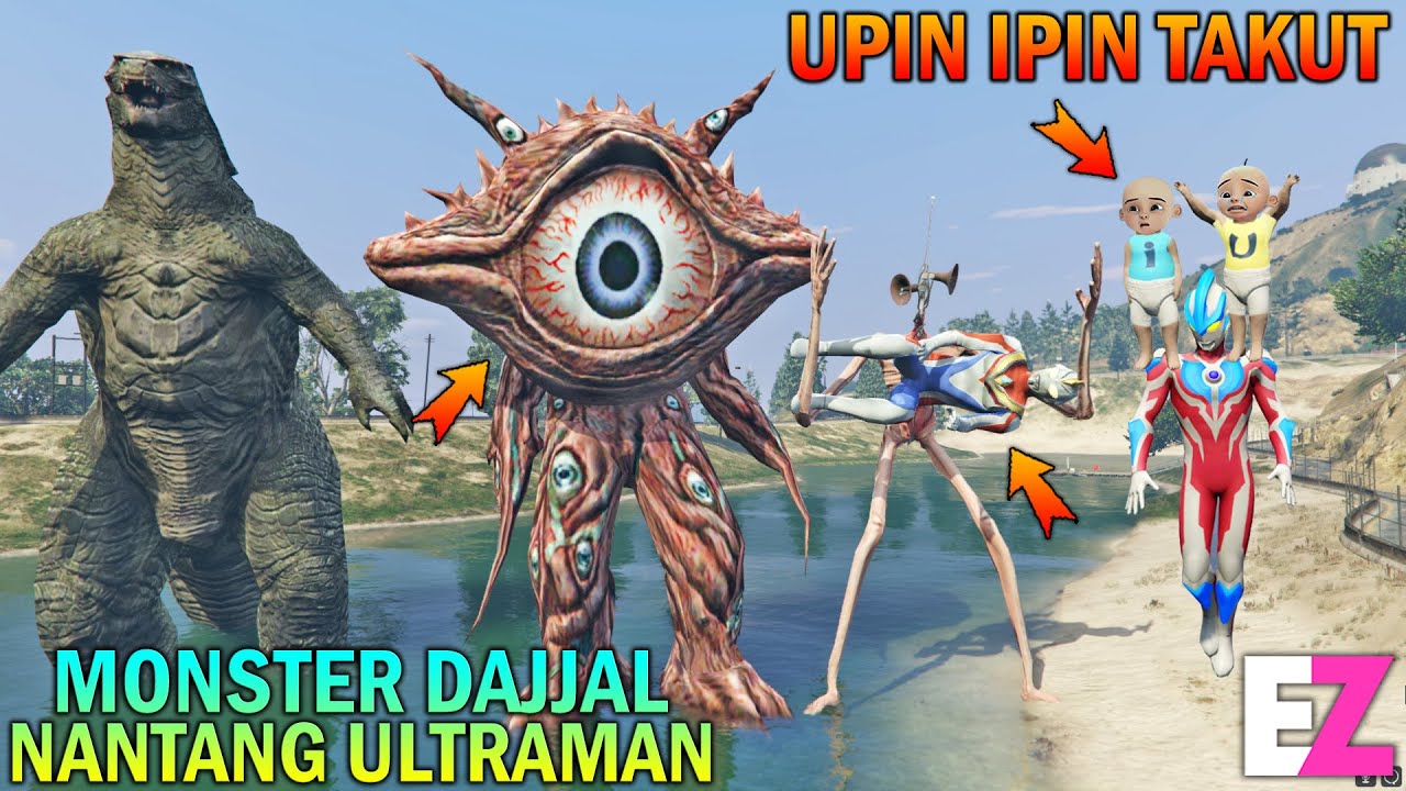 MONSTER DAJJAL NANTANG ULTRAMAN, UPIN IPIN TAKUT - GTA 5 SULTAN BOCIL