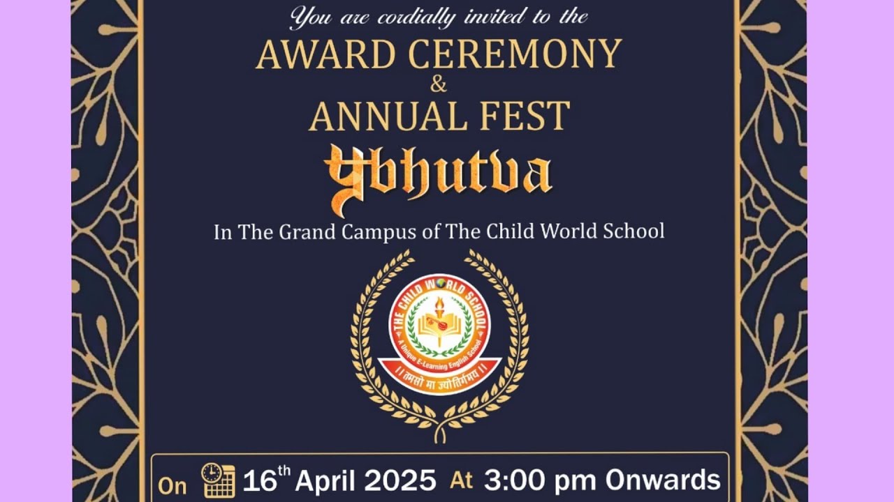 Award ceremony and annual function The child World School  #2025