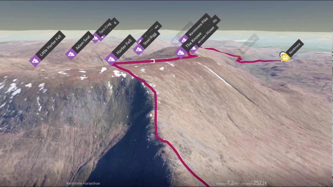 The Kentmere Horseshoe (Eastern Lake District) - 3D fly-through