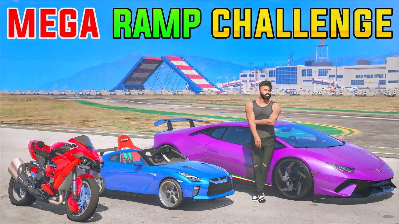 Mega Ramp Challenge In Gta 5 | Gta 5 In Telugu #190