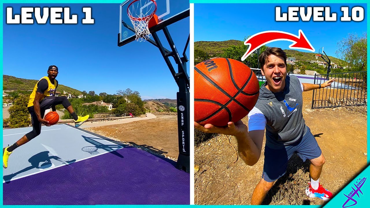LEVEL UP Basketball Trick Shot BATTLE! *Fastest Time Wins*