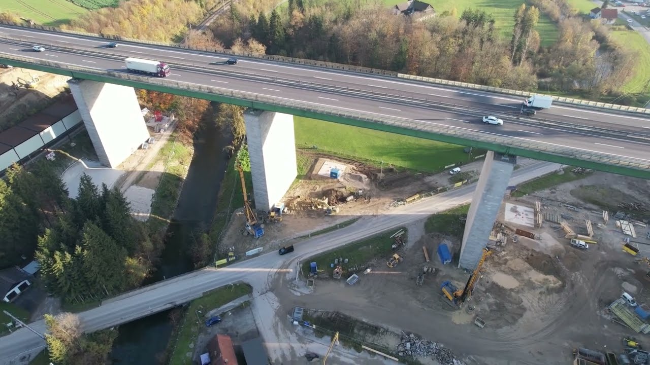 Aurachbrücke Eindrücke Baufortschritt 2022 - Impressions of the construction progress Aurach Bridge