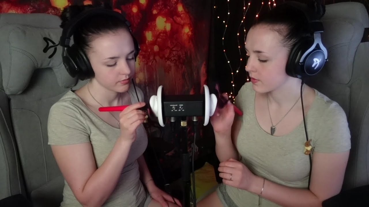 ASMR - Twin brushing - Super relaxing and tingly