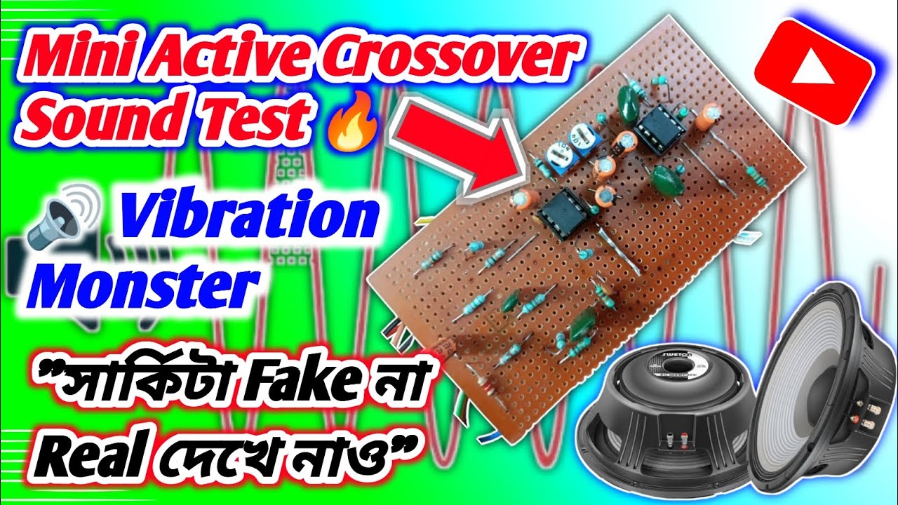 Mini Active Crossover Circuit Sound Test🔥 | Op Amp Based Speaker Crossover | Clear Bass Mid Treble 🔊