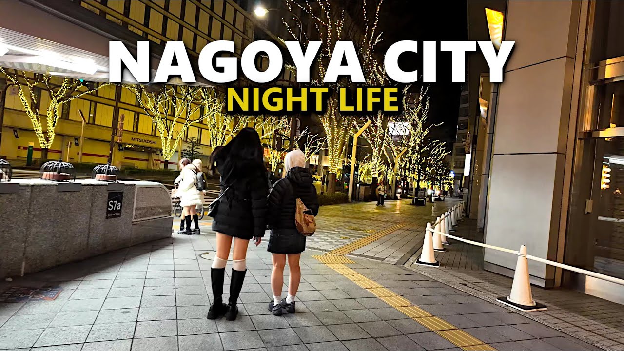 NAGOYA CITY NIGHT LIFE - MIDNIGHT WALKING IN SAKAE NAGOYA [4K]