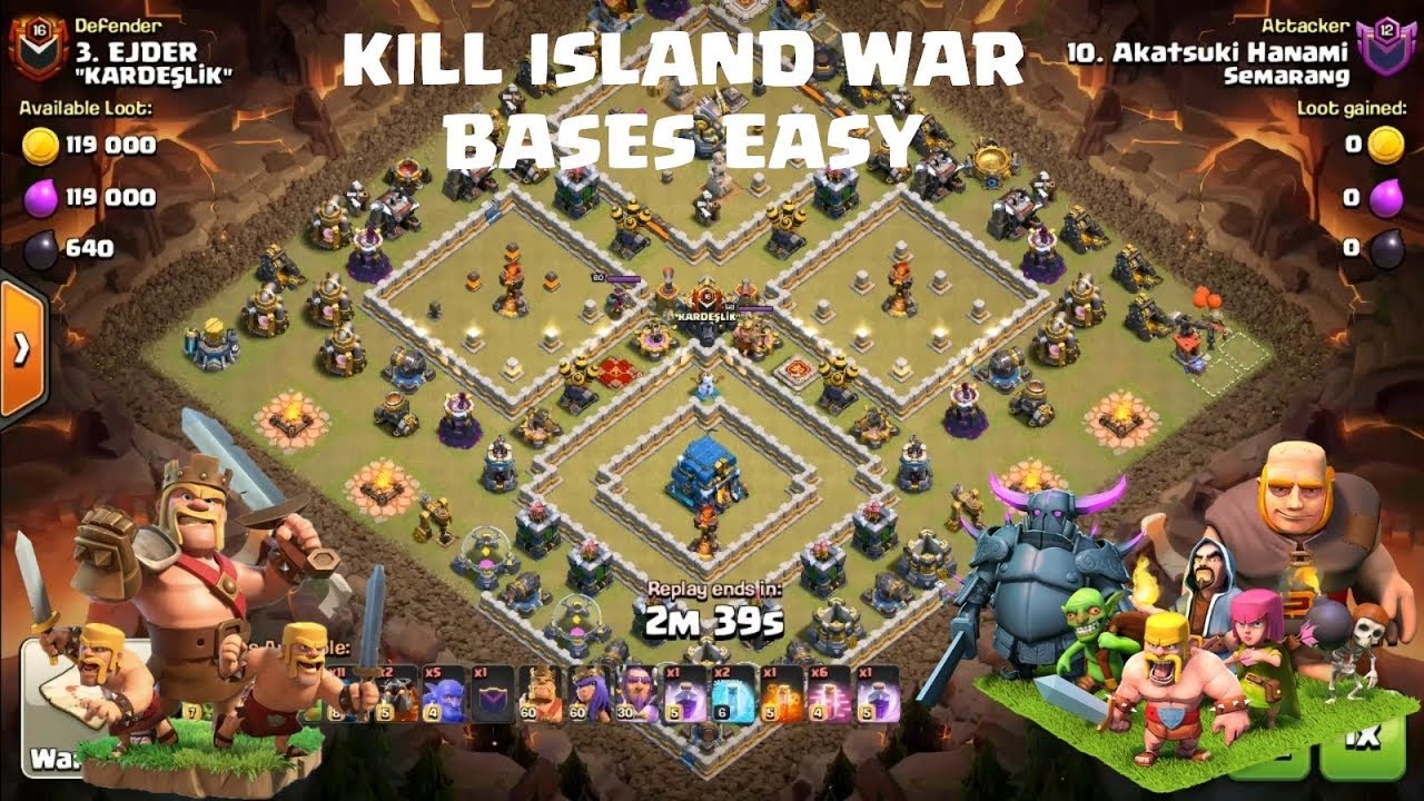 TH12 TH11 War Attack Strategy 2019 | Kill Island War Bases | RIP Island War Bases