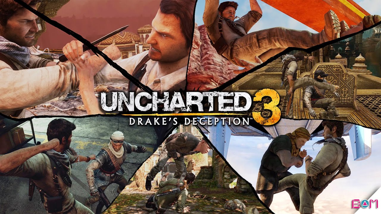 Uncharted 3: Drake's Deception - Melee Combat and Takedowns compilation