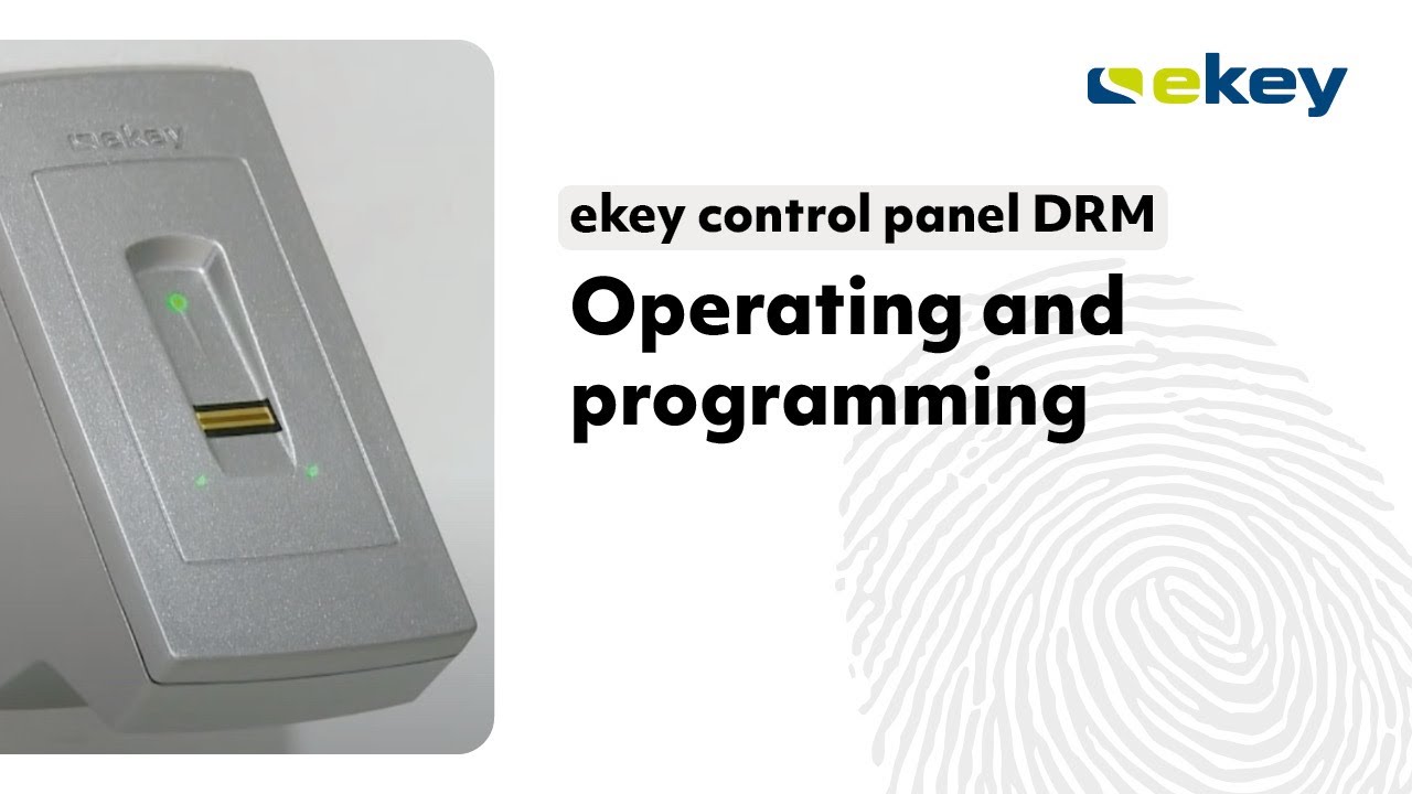 ekey control panel DRM – Operating and programming EN