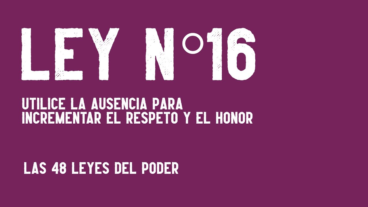 PSICÓLOGO EXPLICA el libro 📕 Las 48 Leyes del Poder 📕 II Ley #16 II Psicología del poder
