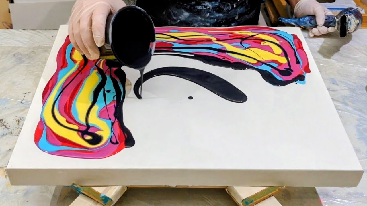 CHAOS COLOR POP! Acrylic Paint Pouring Blowout!