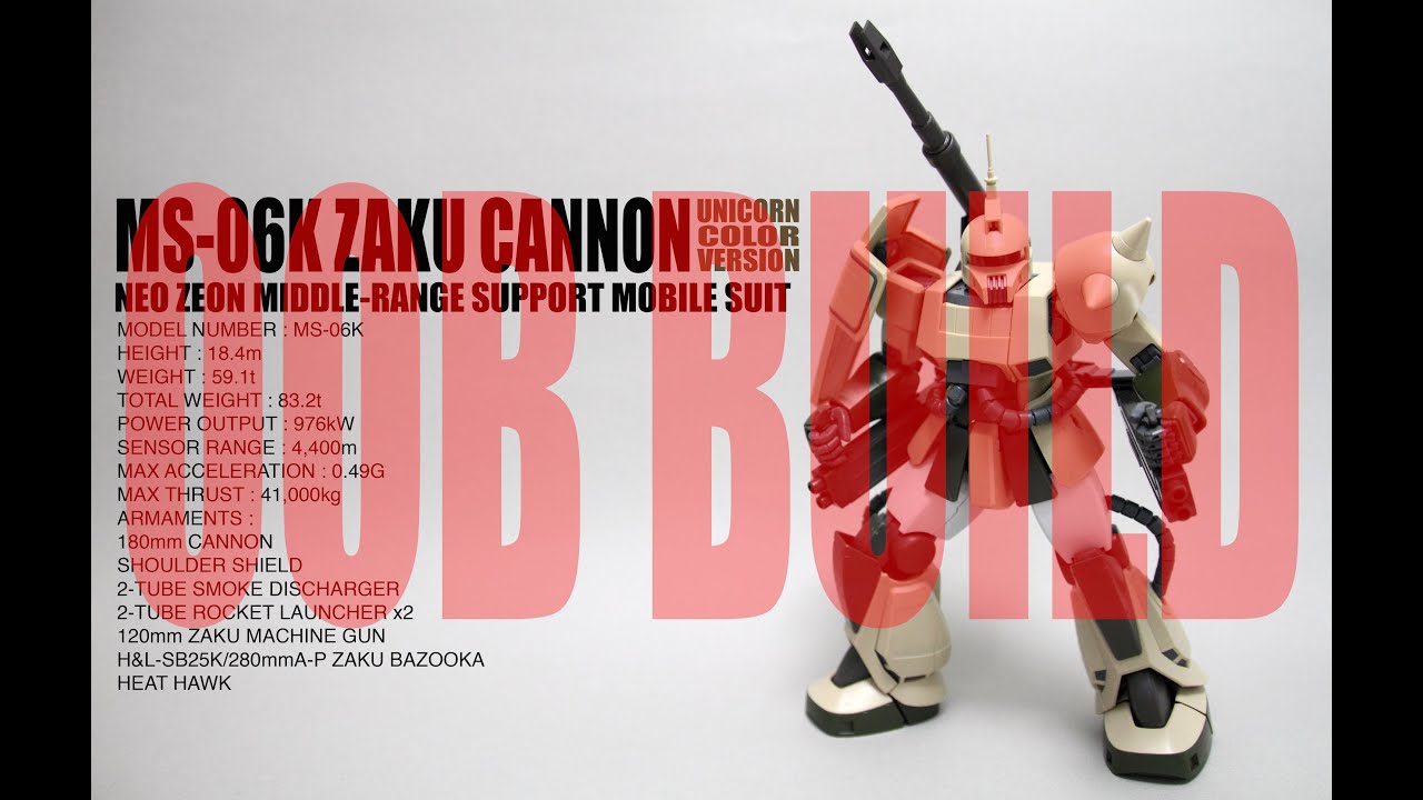 049 - MG MS-06K Zaku Cannon (Unicorn Version) (OOB Review)