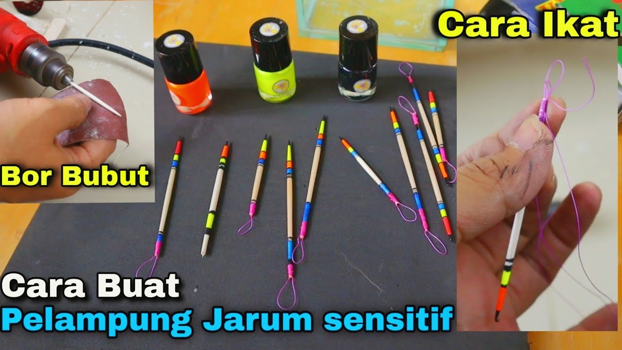 Membuat Pelampung Pancing Menggunakan Cat Pelampung TR super Terang, Cara membuat kumbul