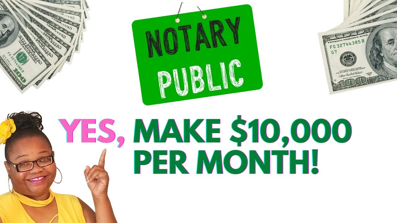 Notary Public, General Notary Work $10,000 per Month. Stream of income.
