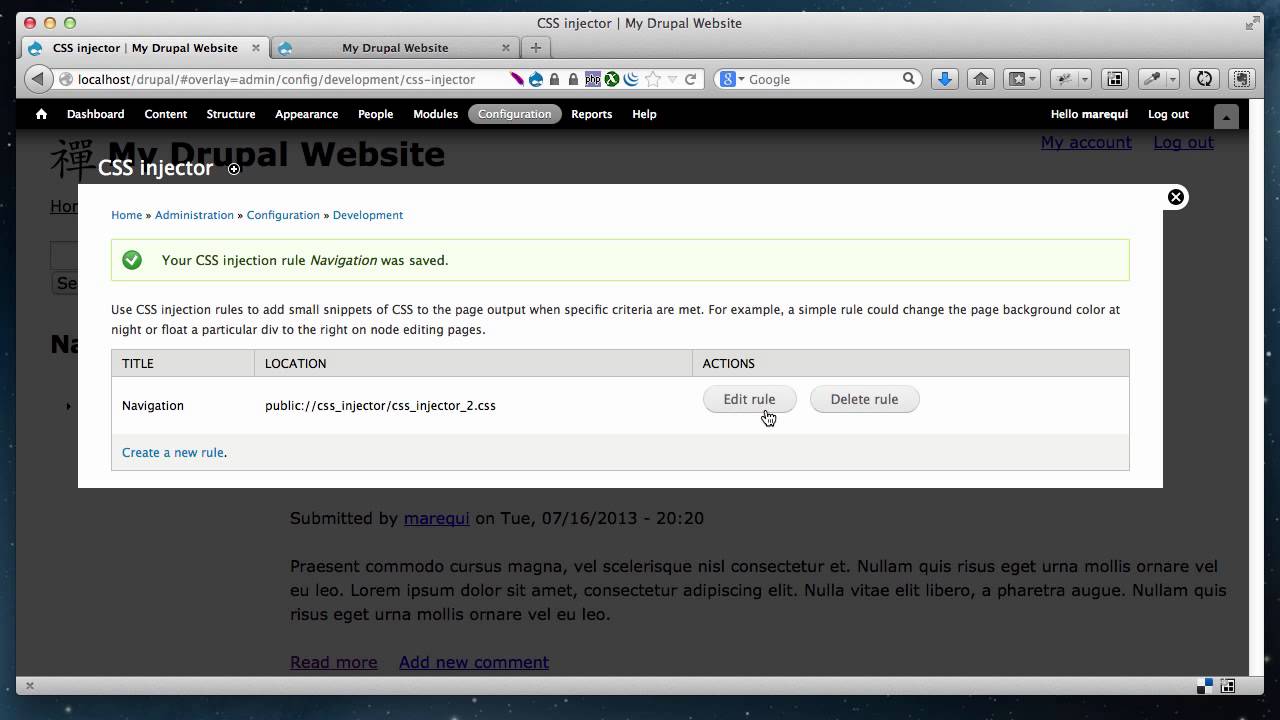 Styling a navigation using CSS Injector