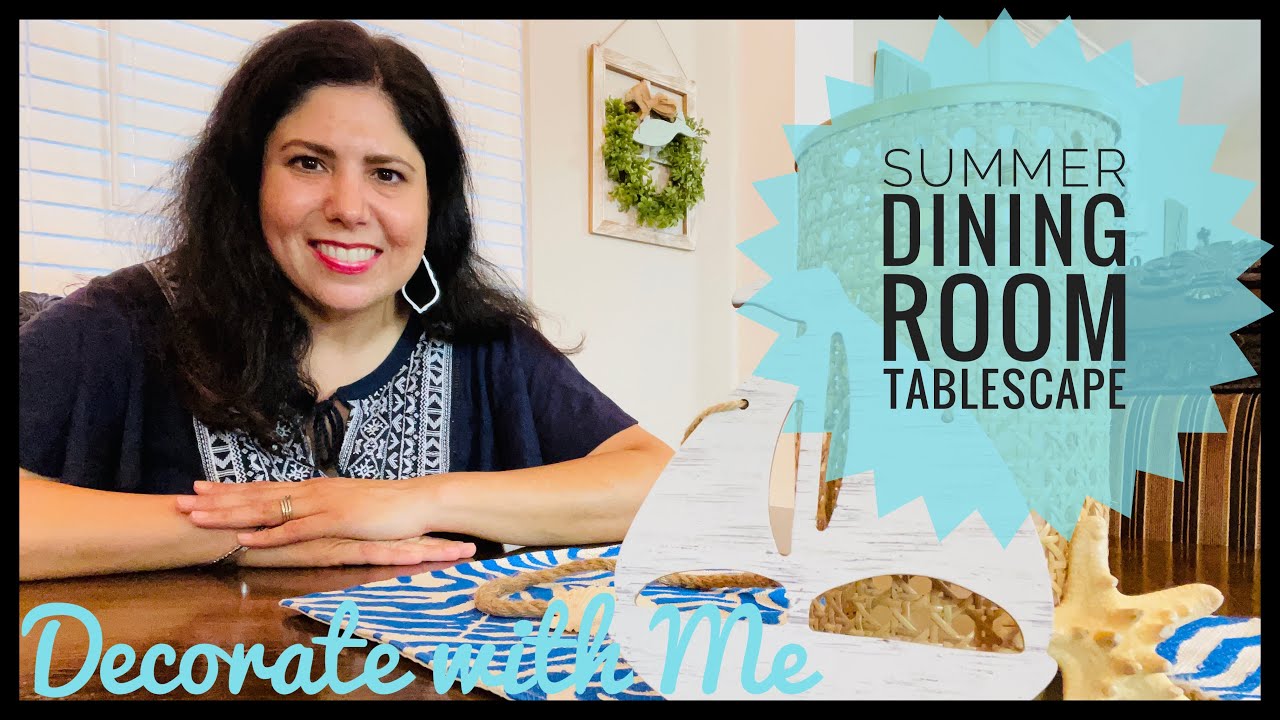 🐚 Summer Dining Room Tablescape ☀️ Decor Inspiration & Ideas 🐚 Channel Shoutout ☀️ Decorate with Me