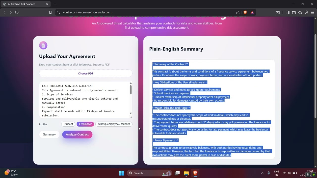 Dev Heat Hackathon - Contract risk scanner