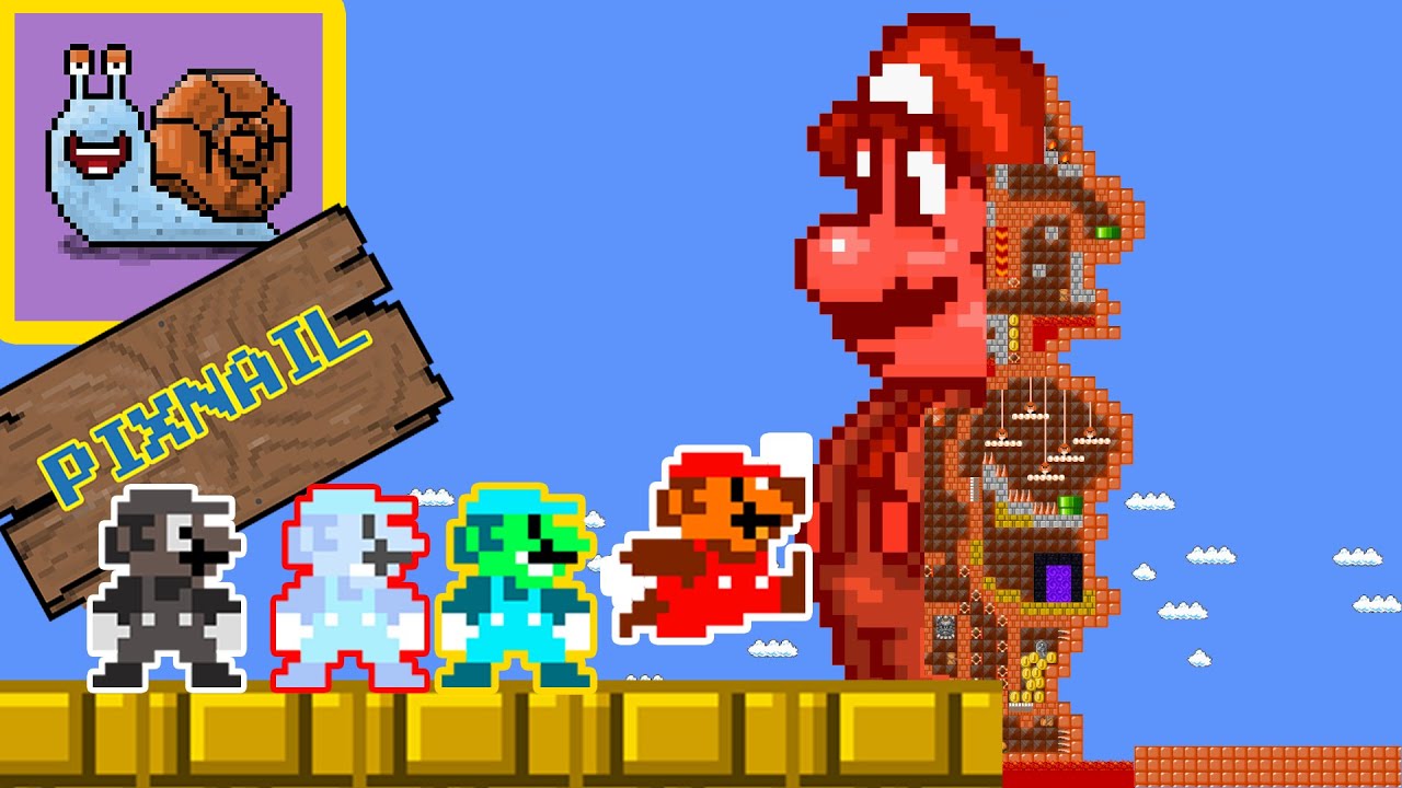 Pixnail: Super Mario FIRE vs Mario Fire Maze Mayhem - Mario FANTASTIC 4 - Ep4 | Animation