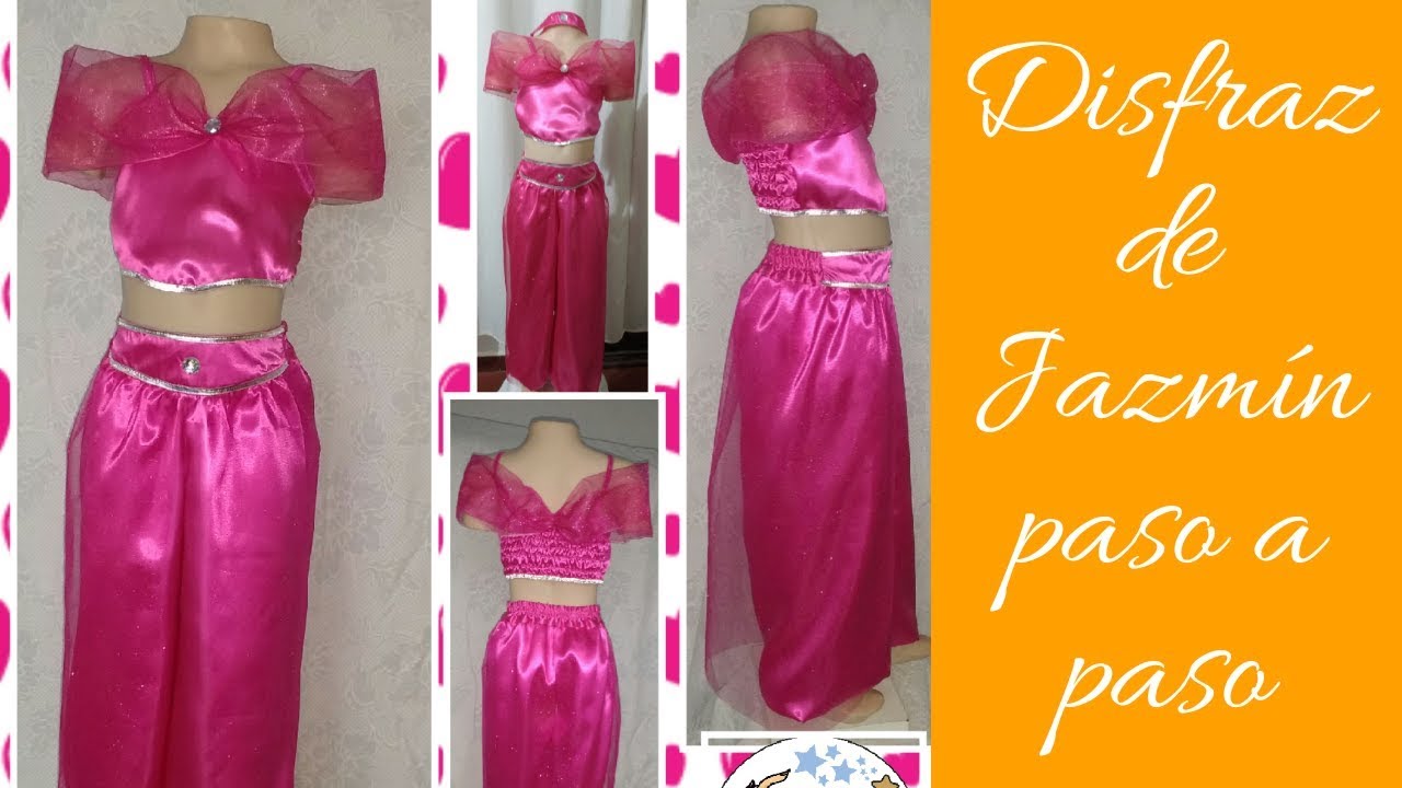 DIY. DISFRAZ de JAZMÍN de Aladino para niña. 1° parte: COMO HACER el pantalón. Jasmine Costume.