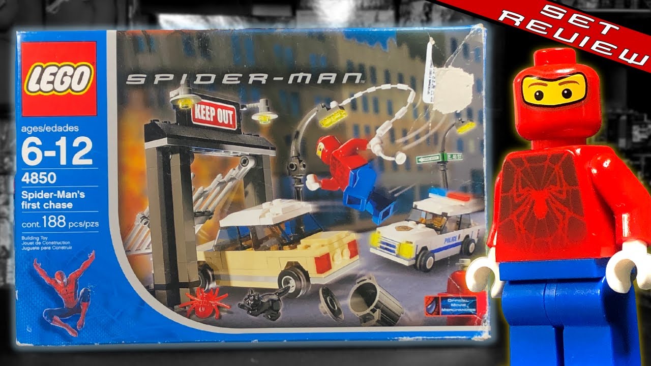 RARE LEGO Spider Man's First Chase Set 4850 Review (2003 Set)