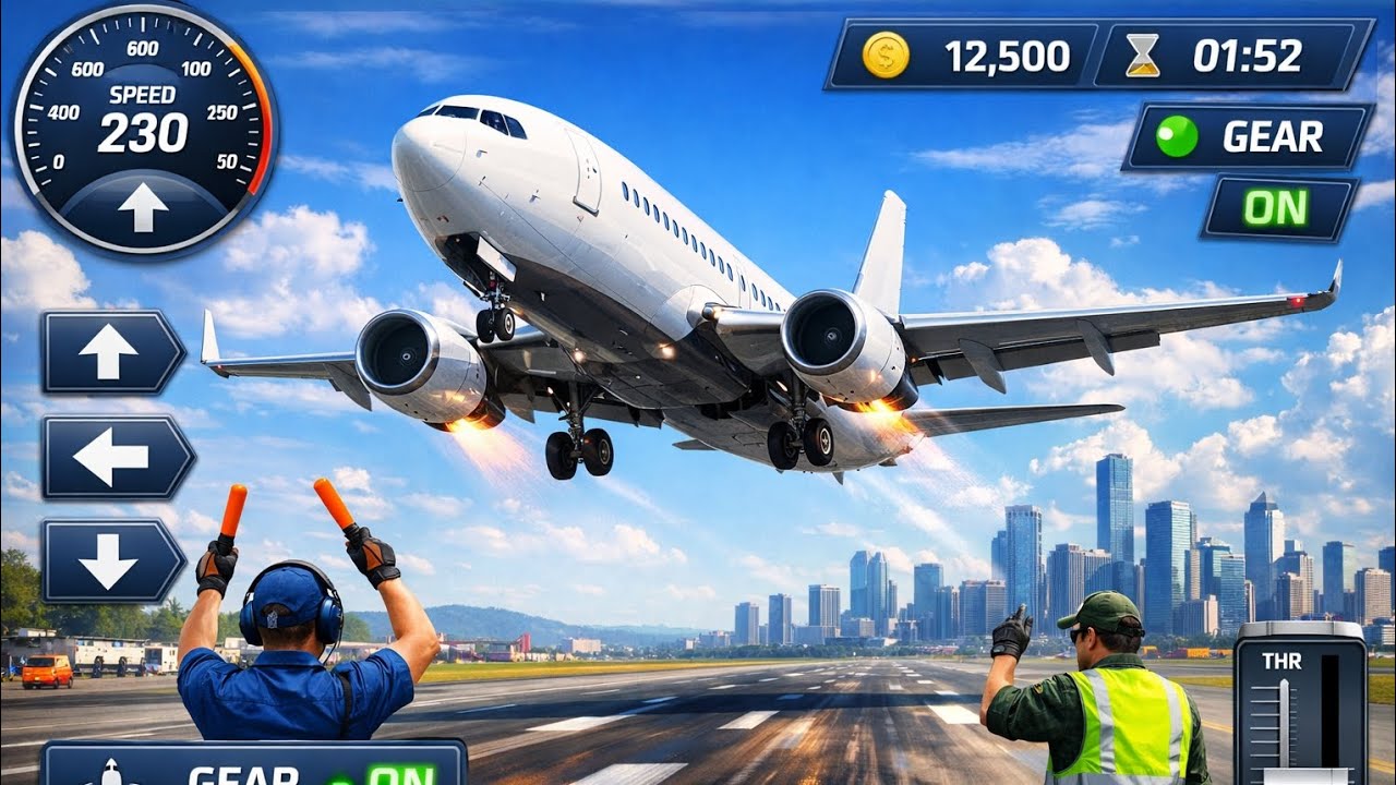 City Airplane Pilot Gameplay ✈️ Offline Flight Simulator | Rescue Missions | Android