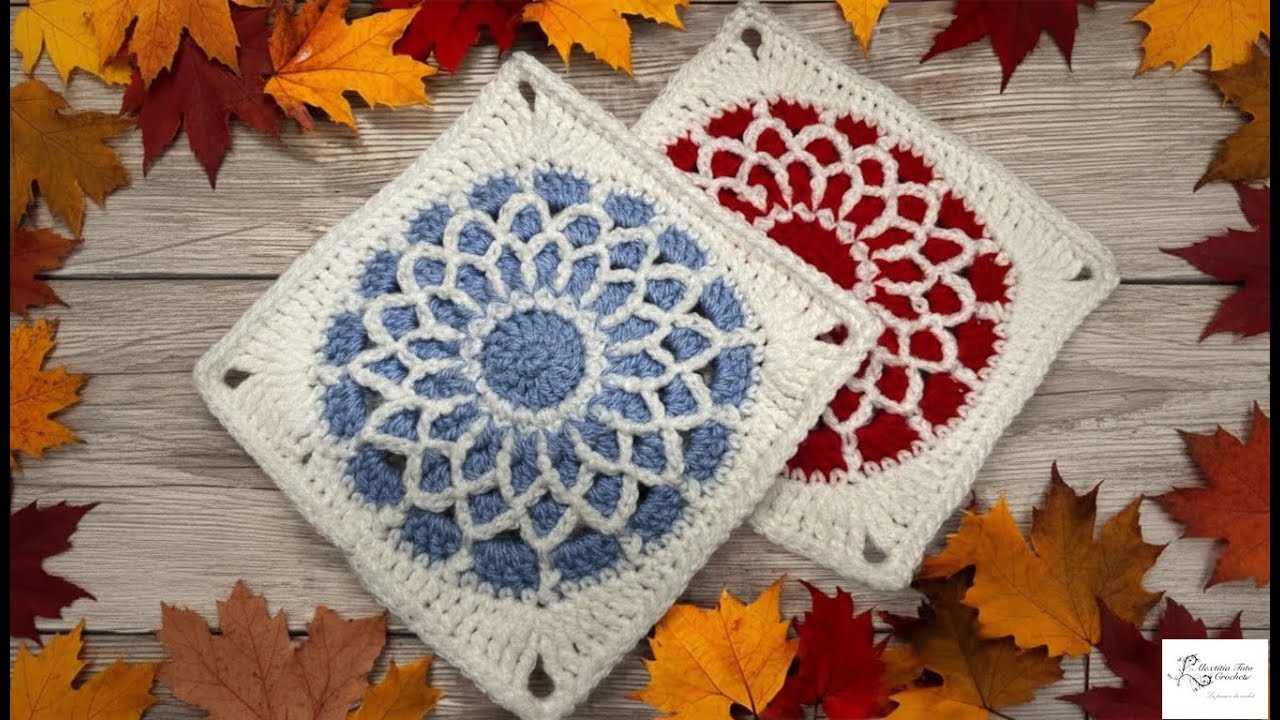 Tuto granny mosaïque au crochet @Alextitia Tuto Crochet