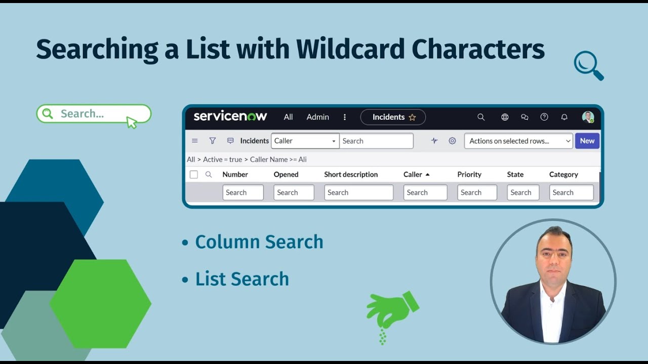 Wildcard Search on ServiceNow Lists