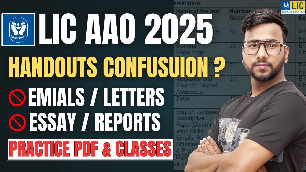 LIC AAO Mains 2025 | LIC AAO Handouts | Descriptive Topics Preparation | LIC AAO Descriptive | Varun